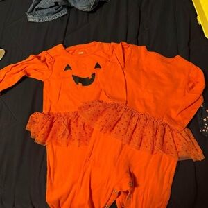 Halloween Girl 9m Onesies (two pair)